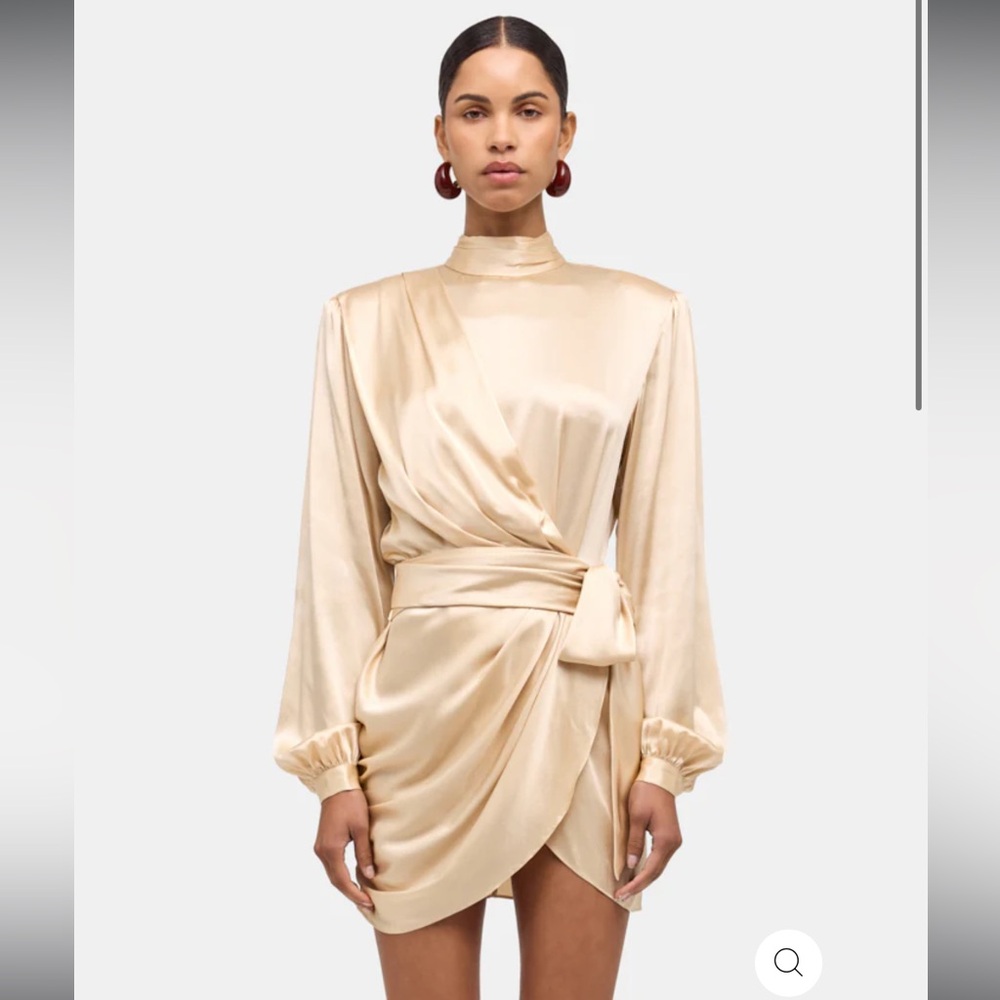 NWT Ronny Kobo Cream Wrap Dress